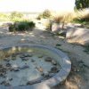 Sacred fire pit in memorial garden, Richmond